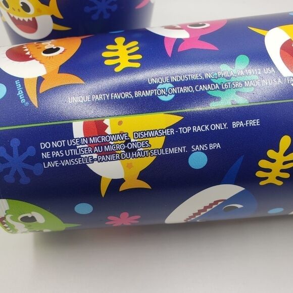 baby shark 12 oz plastic cups shark tumbler - Picture 2 of 5